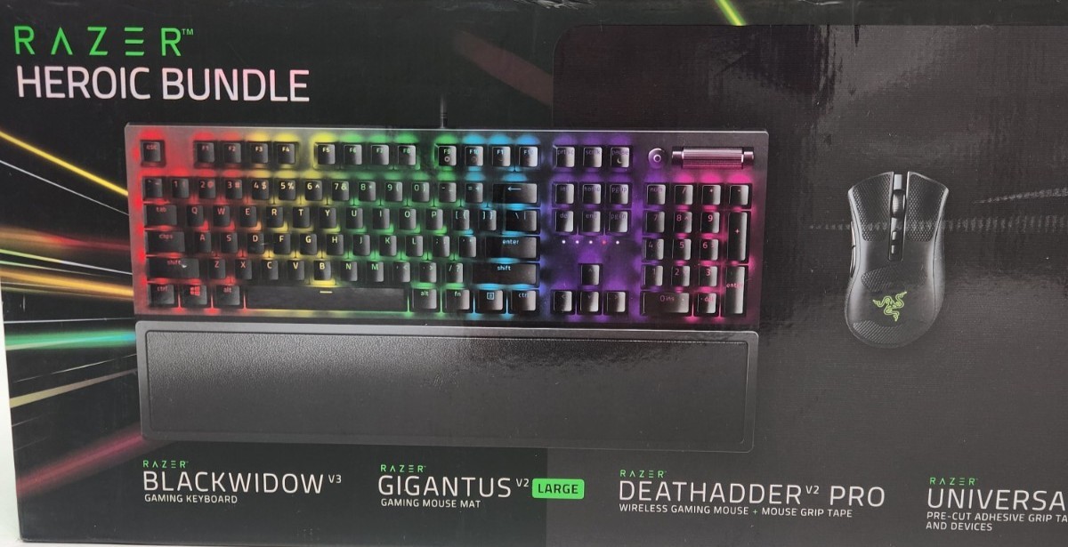 Razer Heroic Bundle V2 BlackWidow V3 Keyboard DeathAdder V2 Pro Mouse Pad