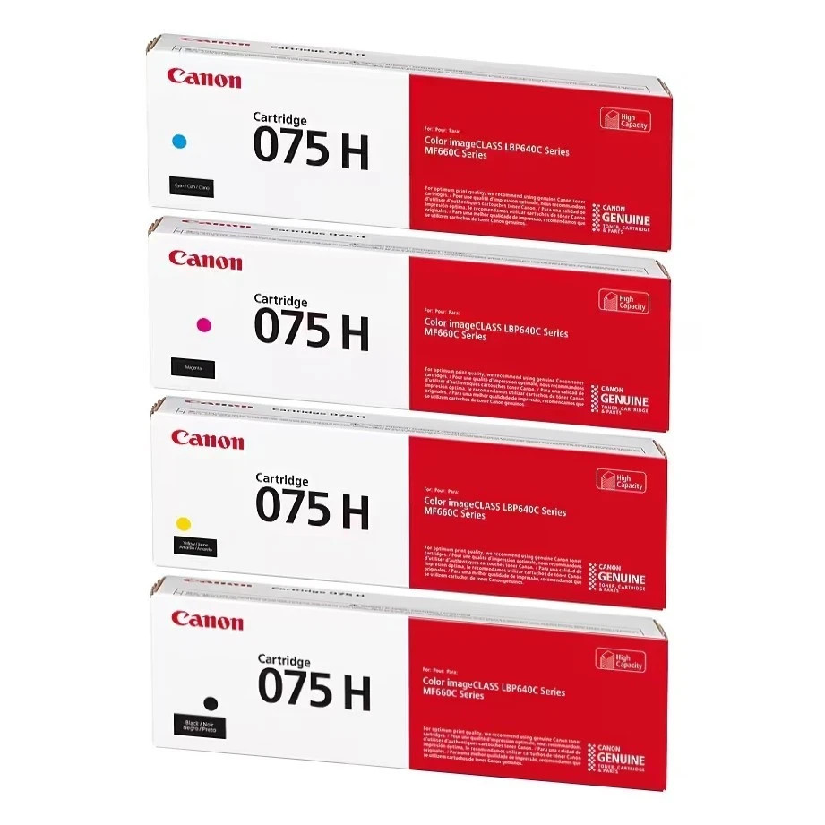 Canon 075H High Yield Toner Cartridge Set ( Cyan, Magenta, Yellow, Black )