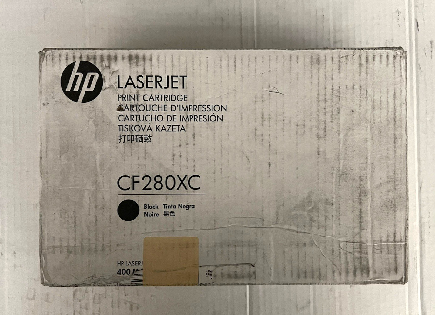 Genuine HP 80X Black High Yield Contract Toner Cartridge CF280XC-Worn Box