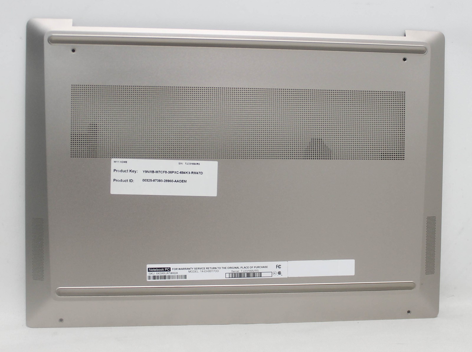 N10428-001 Hp Bottom Base Cover Wgd 14-Eh0017Od "GRADE A"