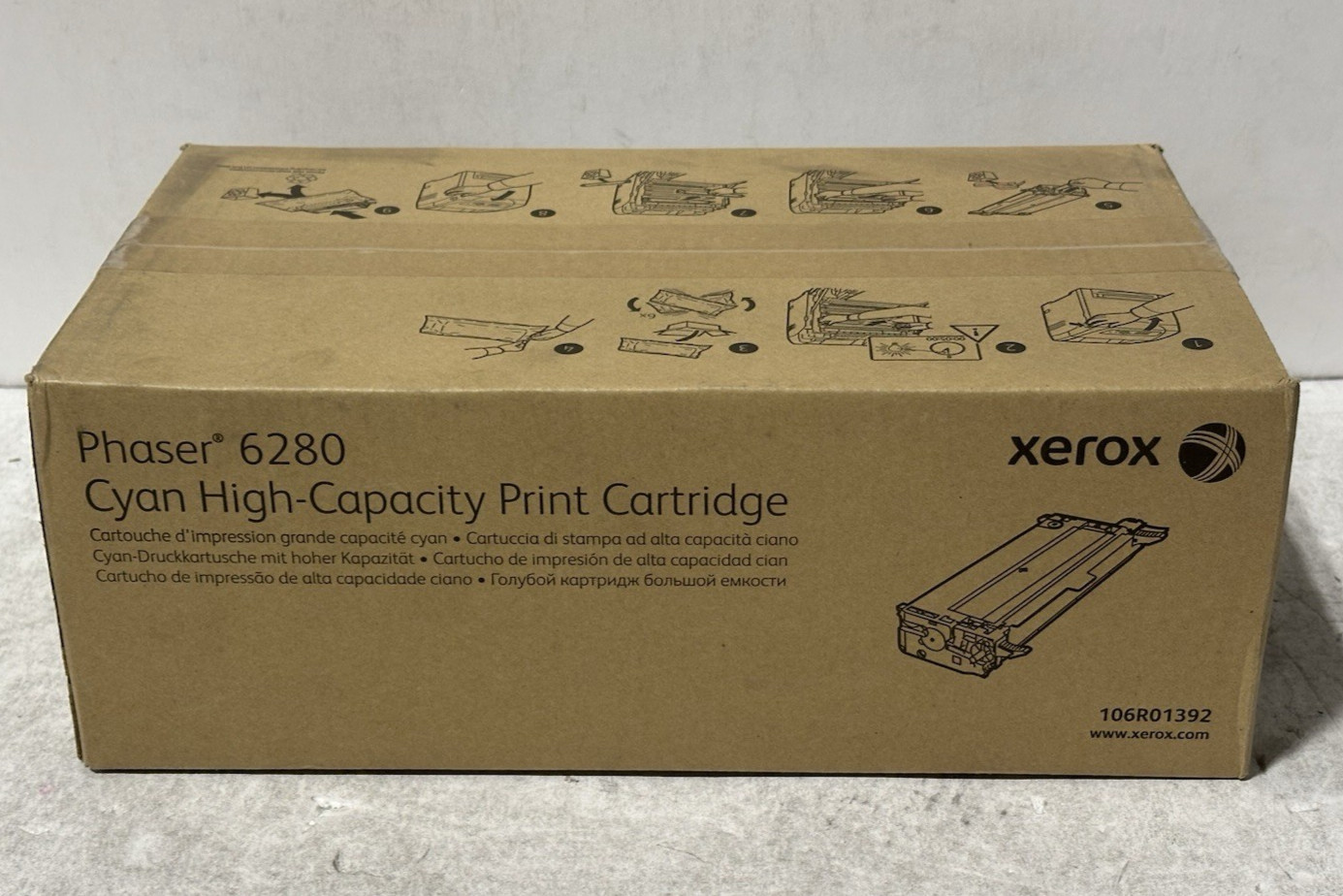 Genuine Xerox 106R01392 High Yield Cyan Toner Cartridge for Phaser 6280