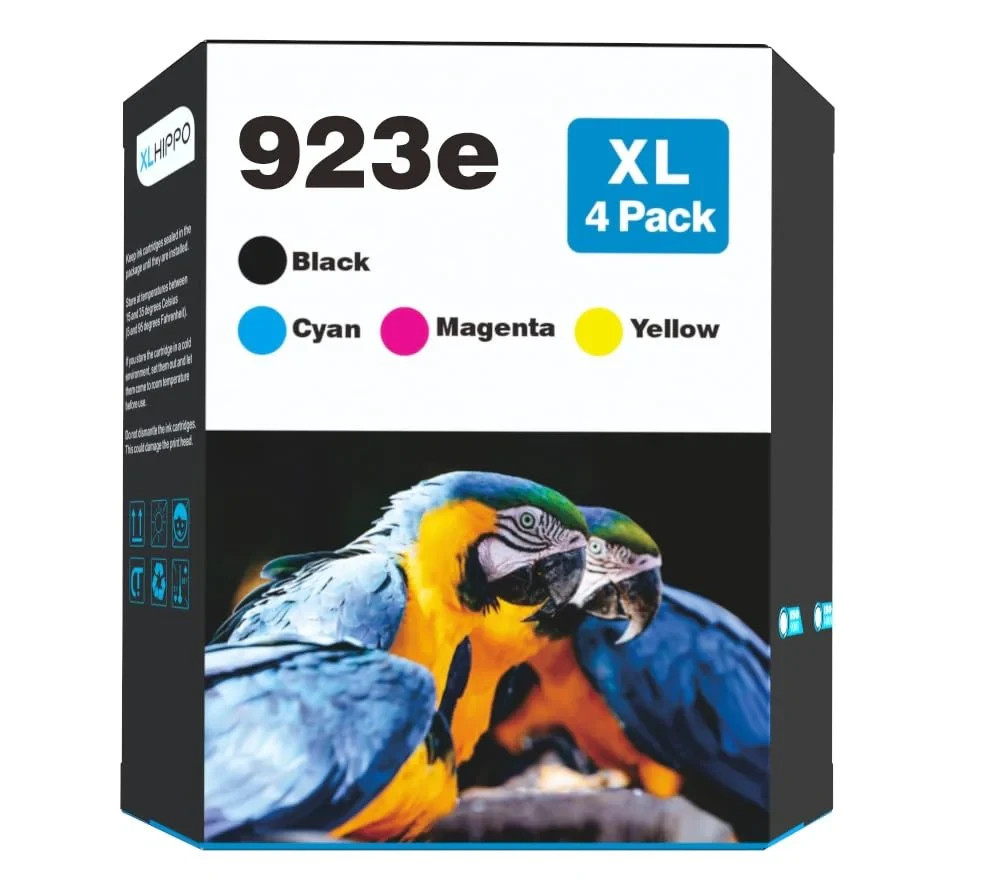 XLhippo 923XL/923e Compatible High Yield Cartridges 4-Pack for HP 8120e 8130e