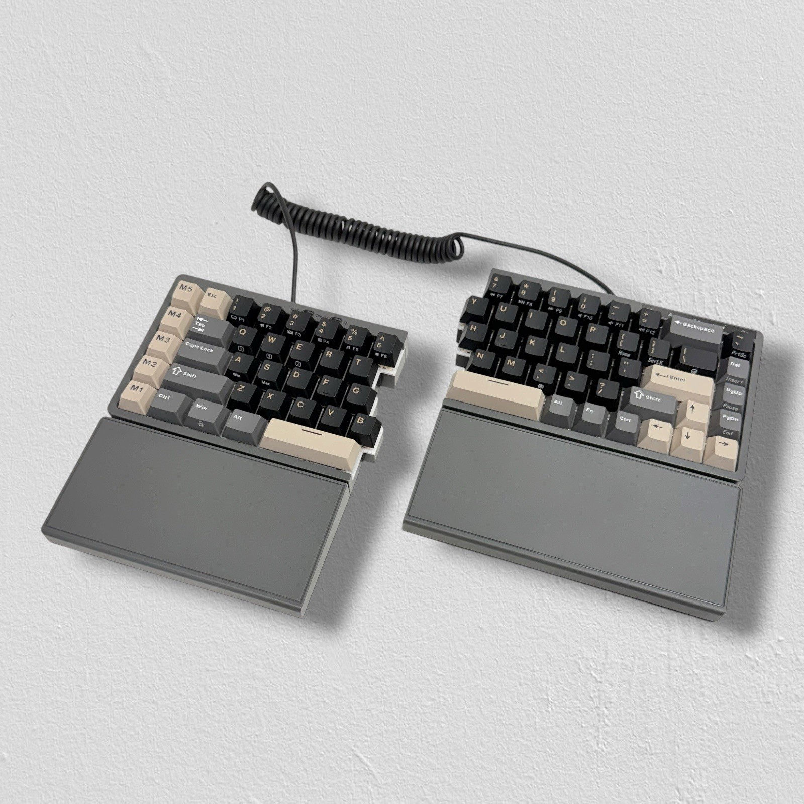 RK Royal Kludge RK-S70 Ergonomic Split Keyboard Wireless Gaming Creamy Switches