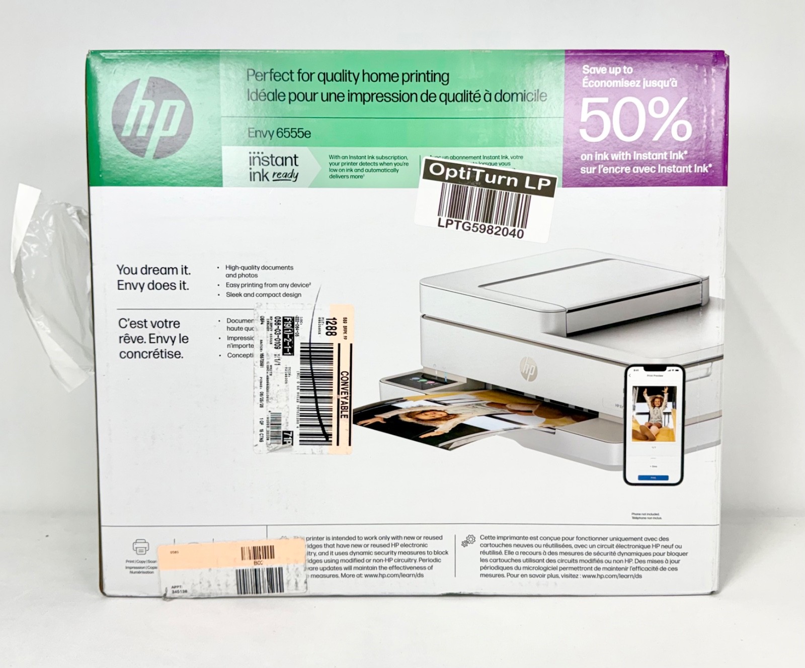 New - HP Envy 6555e Wireless All-in-One Color Printer Scanner Copier