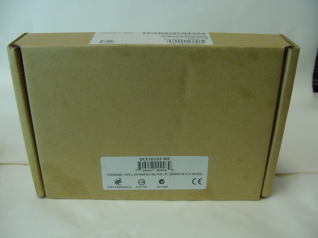 EMULEX CARD - OCE10102-NX TIGERSHARK TYPE 2 ENTERPRISE CNA PCIE 2P 10GBASE-SR