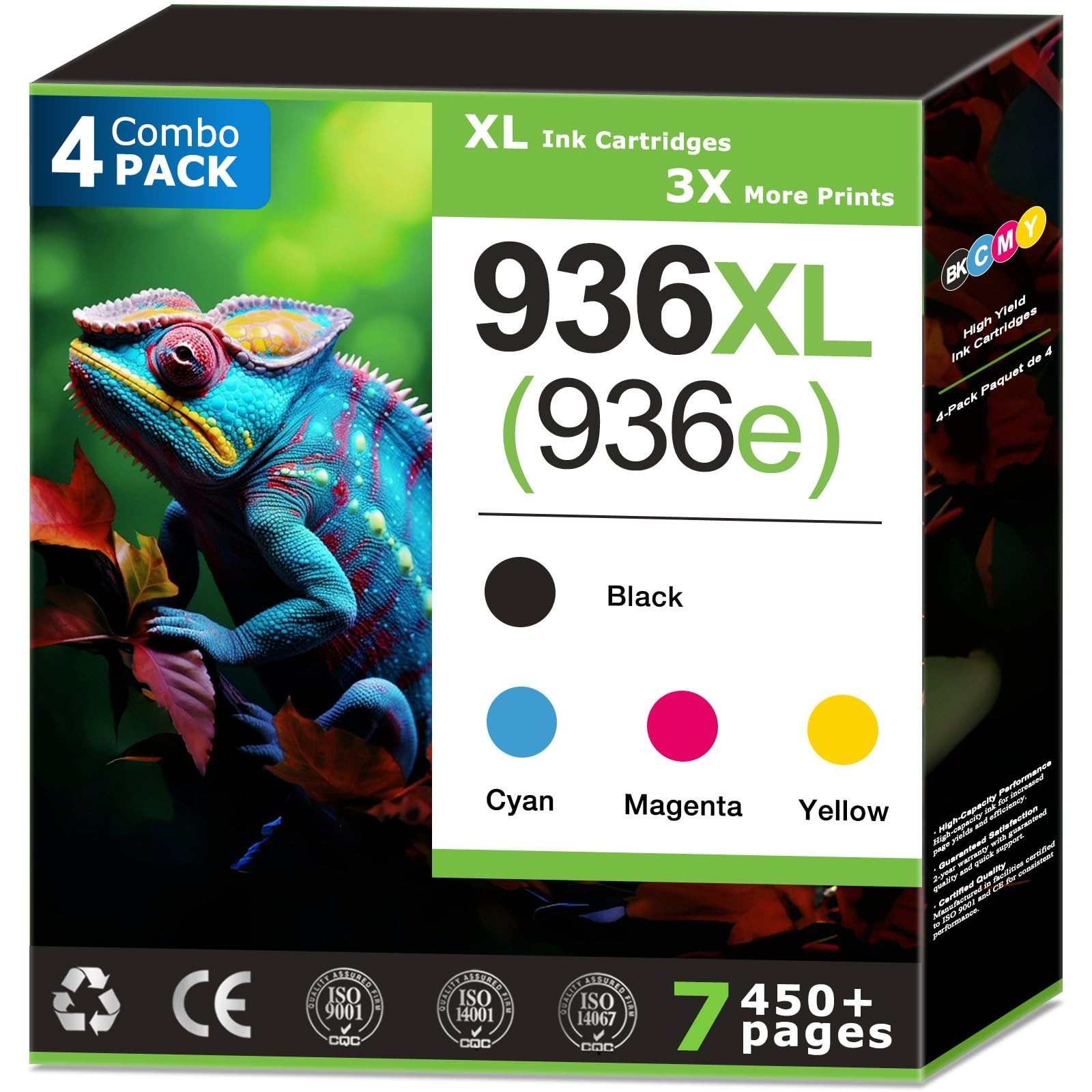 936XL 936e Ink Cartridges Combo Pack Compatible for HP 936 Ink Cartridges