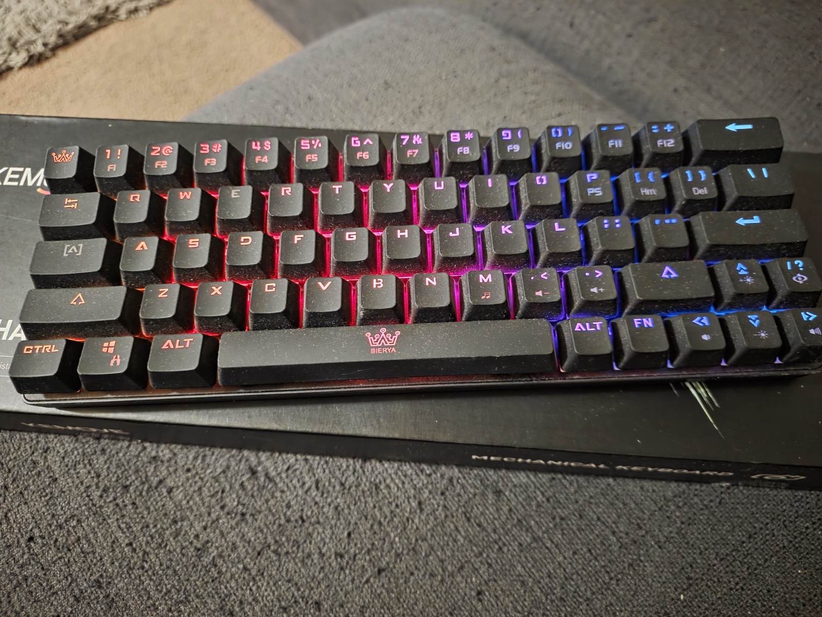 DIERYA DK63 Wireless Mechanical Gaming Keyboard Black - GREAT CONDITION- USED 