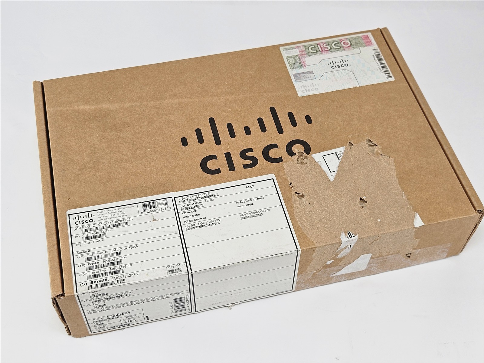 Open Box Cisco N55-M16UP 16-Port SFP+ Unified Port Module For Nexus 5500