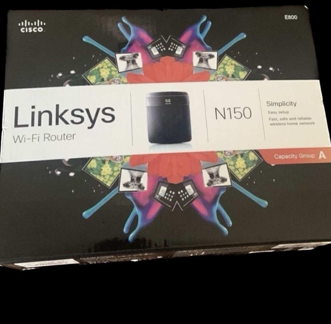 Linksys E800 N150 Wireless-N Wi-Fi Router 150 Mbps, 4-Port 10/100 Ethernet