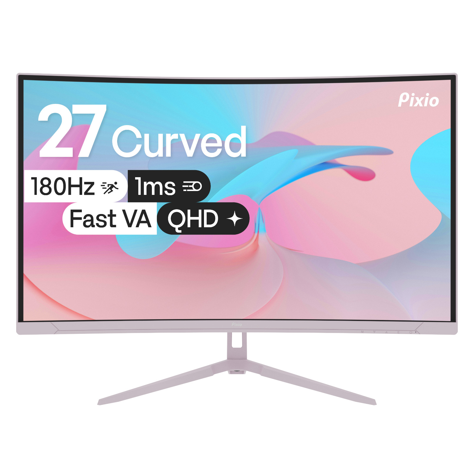 Pixio PXC278 Wave Pink 27" Curved 1440p 1ms 180Hz Gaming Monitor B-STOCK 112121