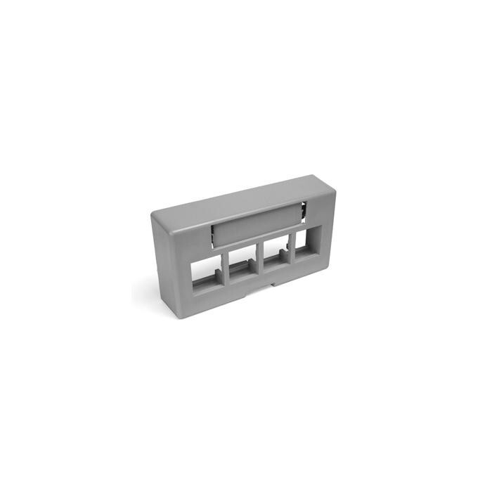 Leviton 49910-EG4 Quickport Modular Furniture Faceplate 4-Port Gray LOT of 17