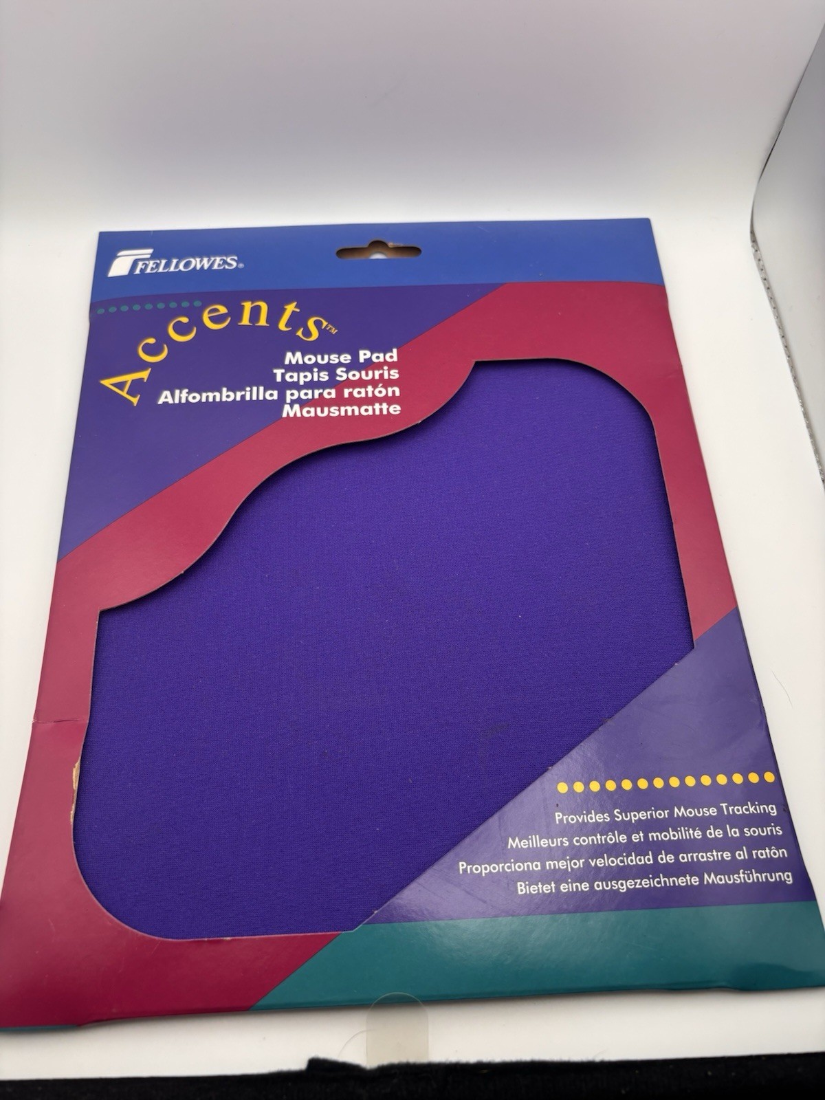 Fellowes Accents Purple Plain Mouse Pad, Superior Mouse Tracking, MPN 47642