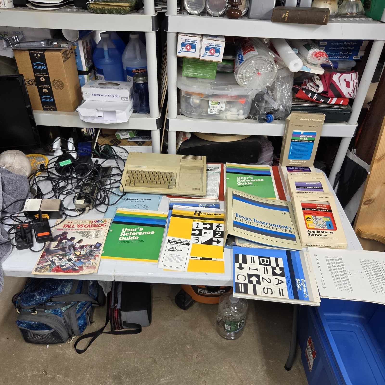 Vintage TI-99/4A HUGE LOT Controllers Adaptors, Recievers Manuals & accessories