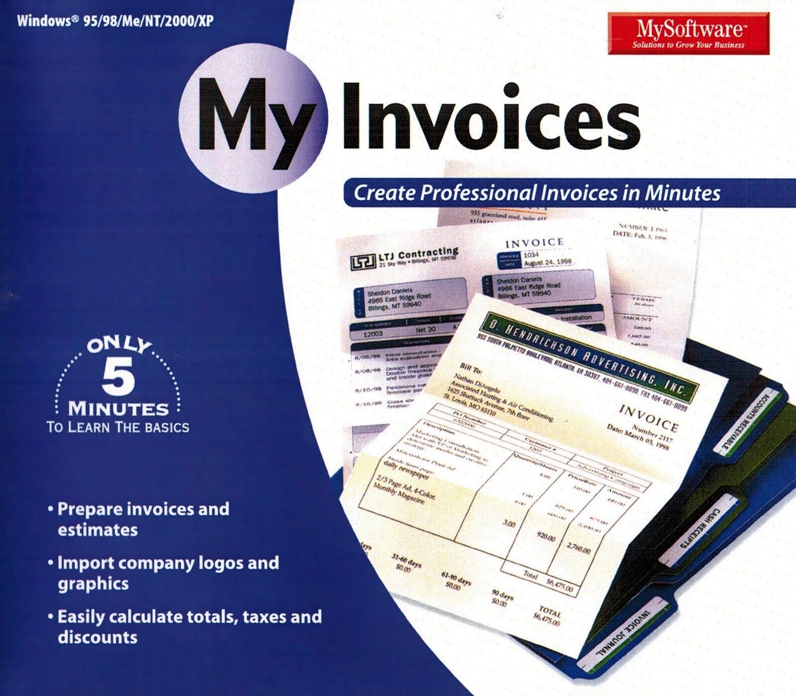 My Software Invoices MySoftware - Prepare in 3 Easy Steps PC Software Sealed New