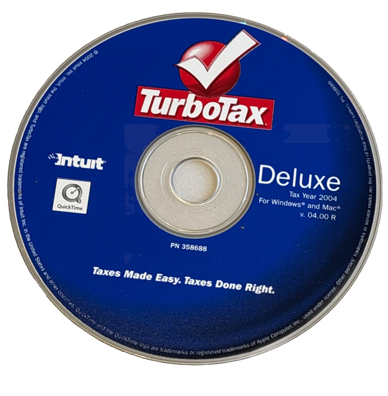 TurboTax Its Deductible 2004 Disc Only