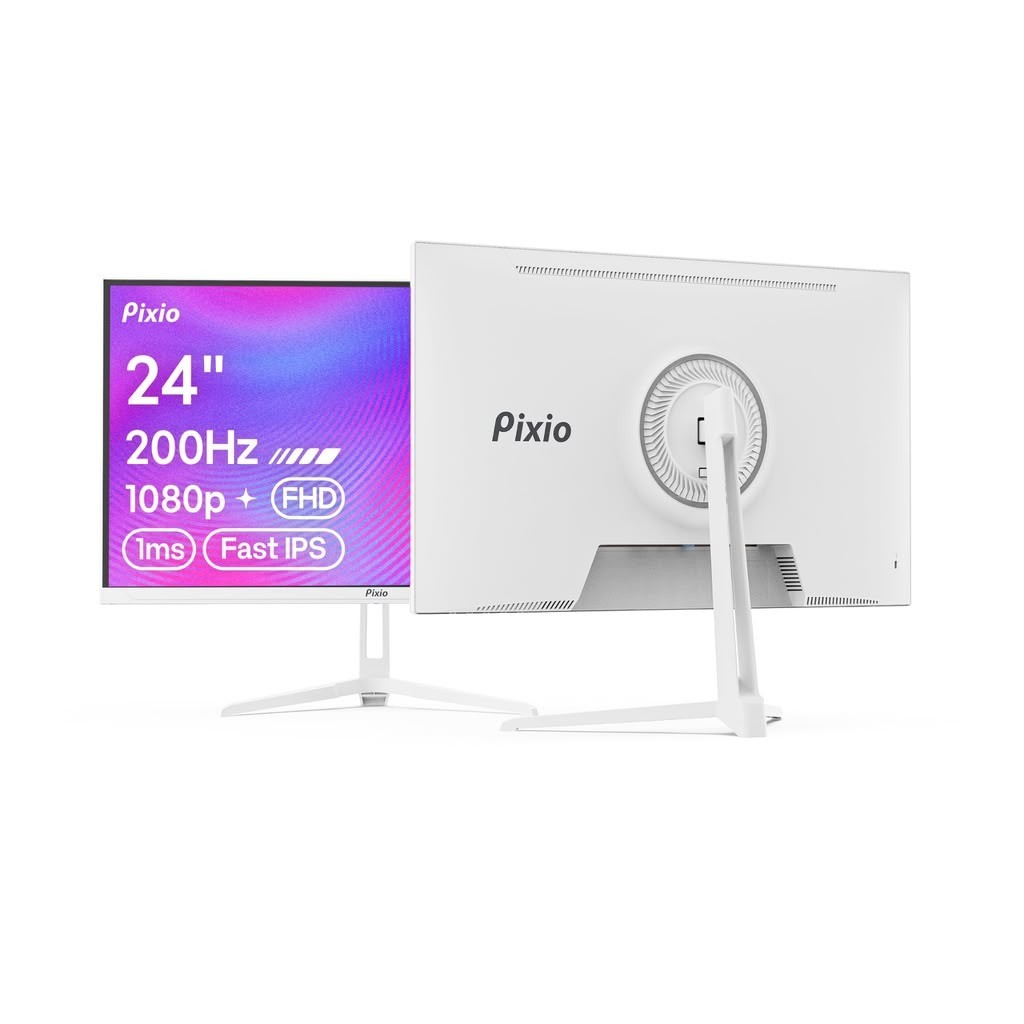 Pixio PX248 Wave 24" White Gaming Monitor 200Hz 1080p FHD Fast IPS 1ms