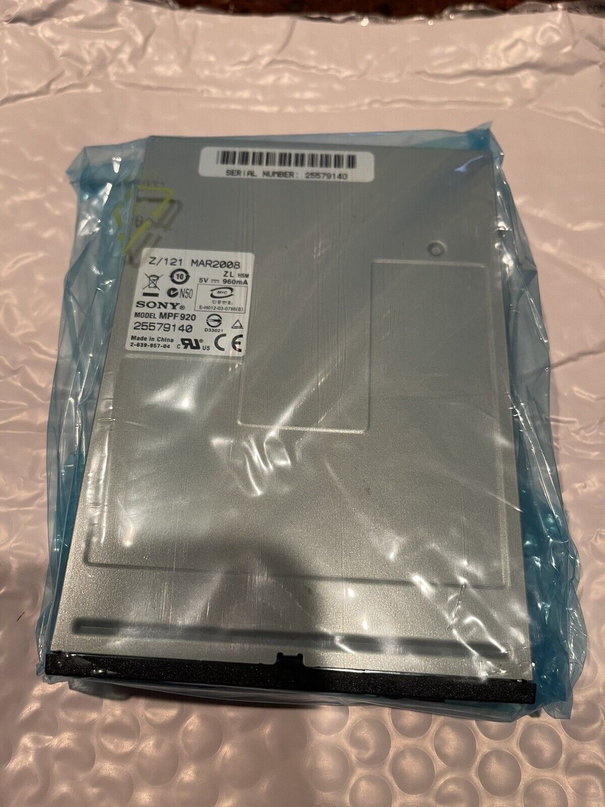 NEW Sony MPF920 Black 3.5” 1.44MB Legacy Floppy Drive