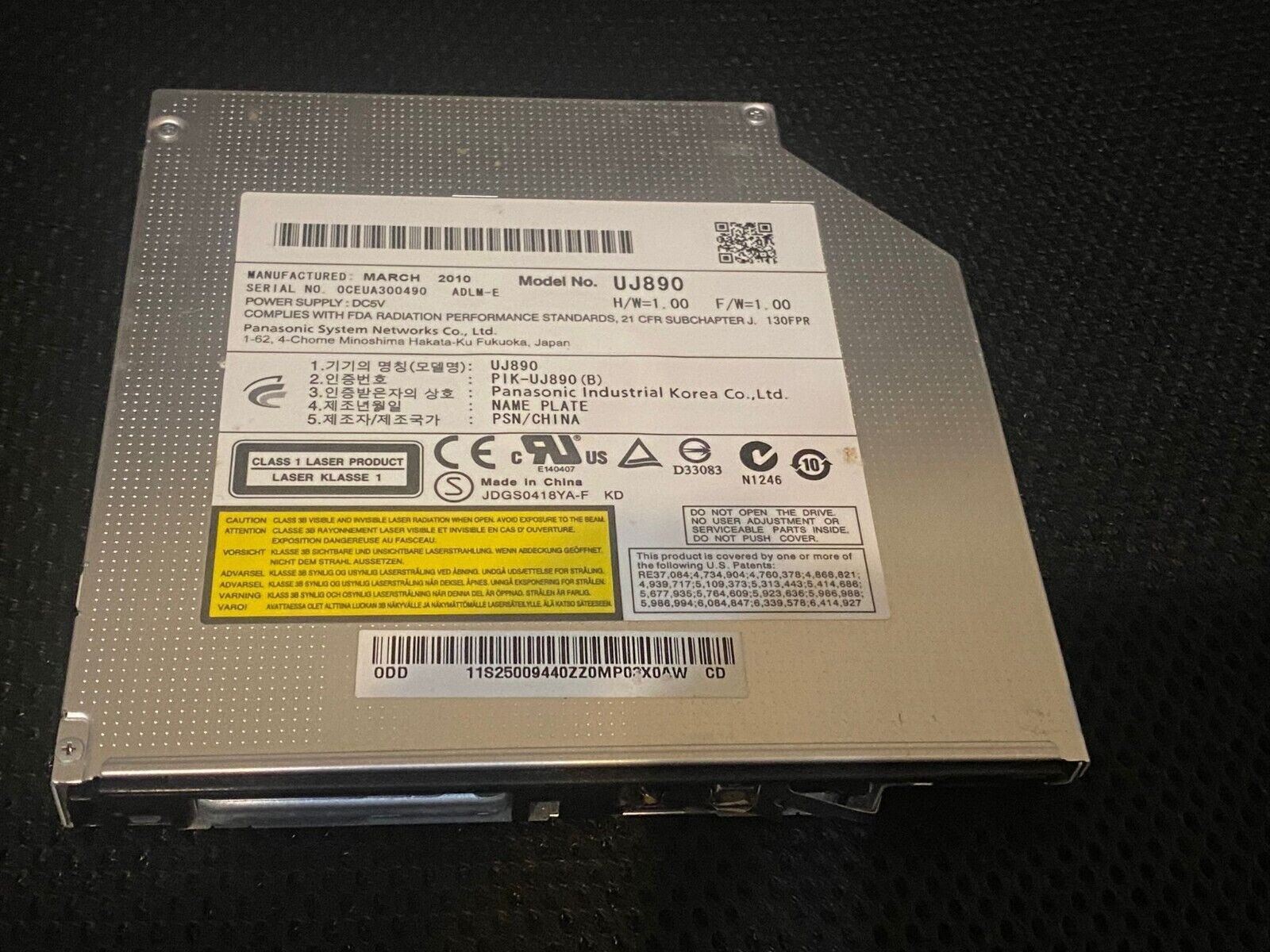 ⭐️⭐️⭐️⭐️⭐  Laptop Drive DVD-RW Drive Panasonic UJ890 ⭐️⭐️⭐️⭐️⭐