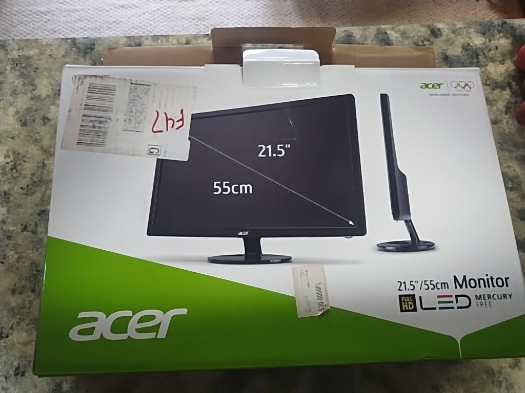 Acer 21.5" LCD Monitor 5 ms 1920 x 1080 D-Sub, DVI S211HL bd New Open Box 