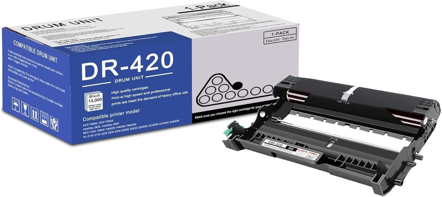 DR420 DR-420 Black Drum Unit Compatible DR420
