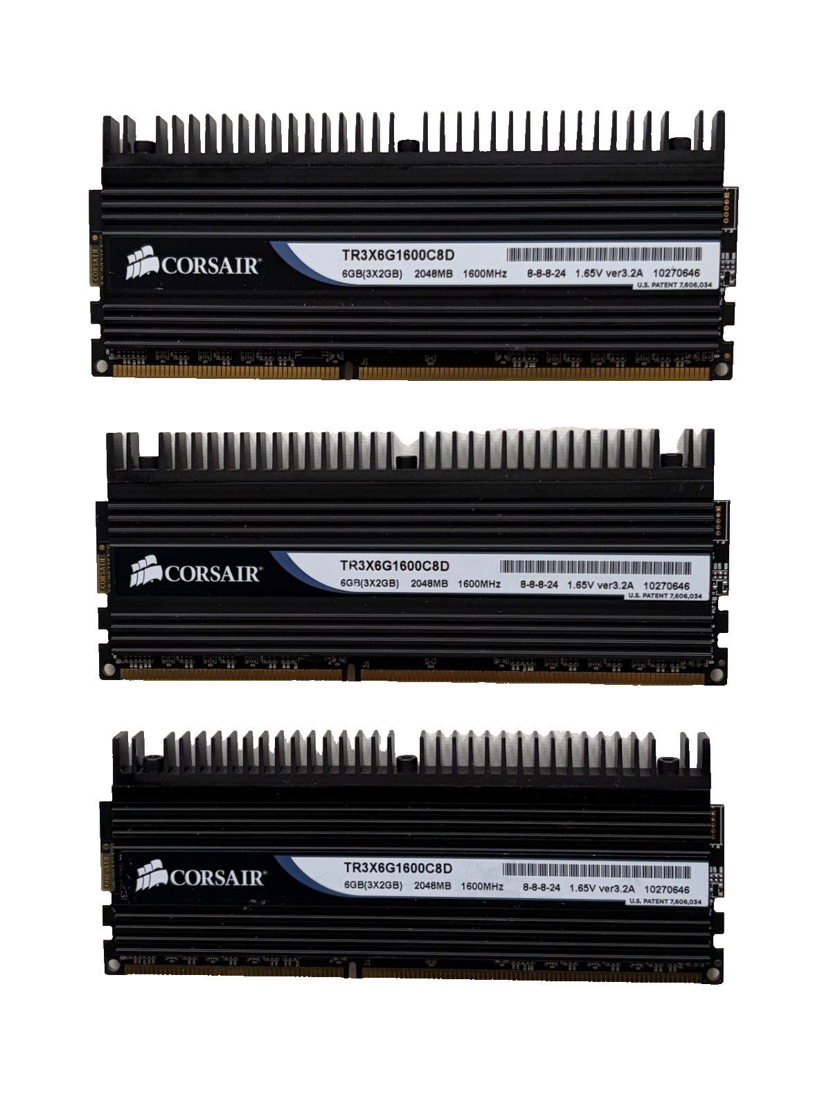 Corsair Dominator DDR3 DIMM RAM 6GB (3x2GB) 1600MHz TR3X6G1600C8D