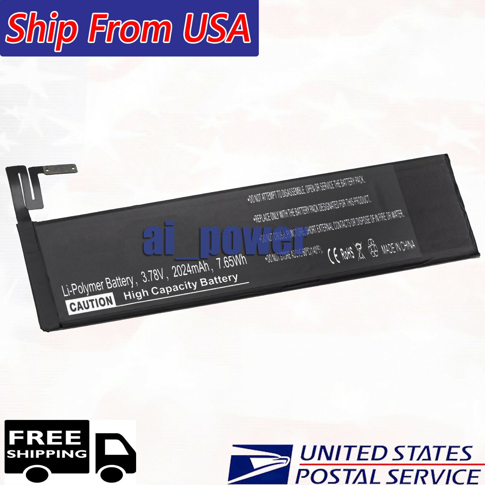 A1542 020-8446 New Battery For Apple Magic Trackpad 2 ( 3.78V / 2024mAh )