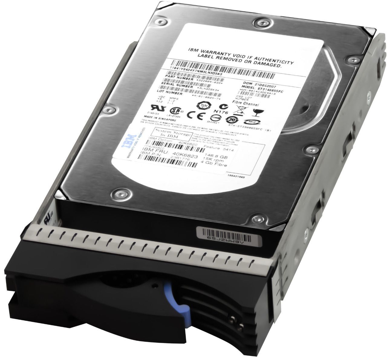 HARD DRIVE IBM 40K6823 23R1776 146GB 15000RPM 16MB FC ST3146855FC 3.5" inch