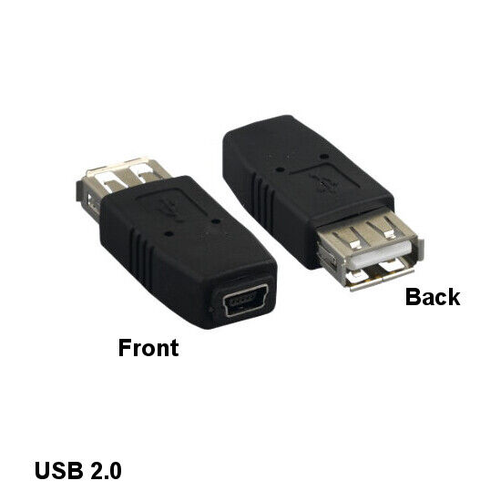 Kentek USB 2.0 A Female to Mini B 5Pin Female Extender Adapter Camera PDA MP3