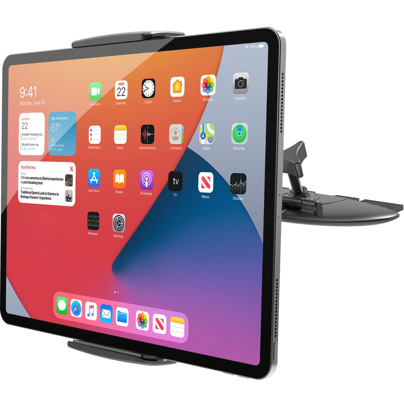 APPS2Car for Sturdy iPad Holder Car CD 4.7-11 inches, Tablet Mount
