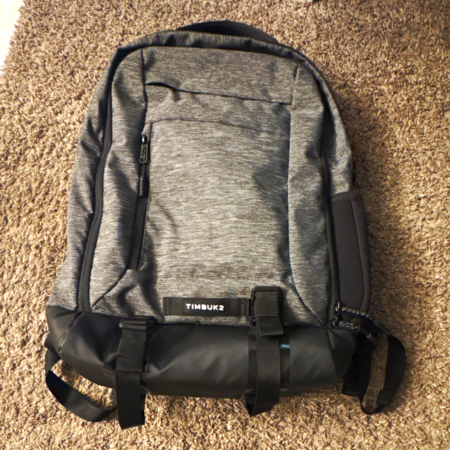 Timbuk2 Solid Gray and Black Laptop Backpack Bag with Padded Laptop Compartment