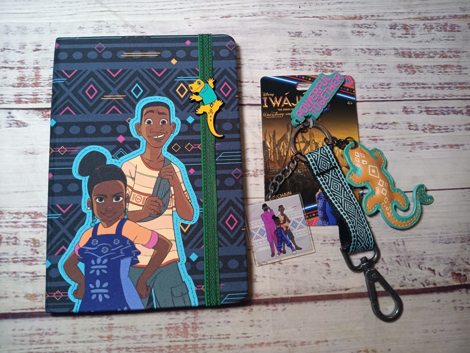 Disney Parks Iwaju Lined Journal Notebook Elastic Band Powerful Keychain Bag 