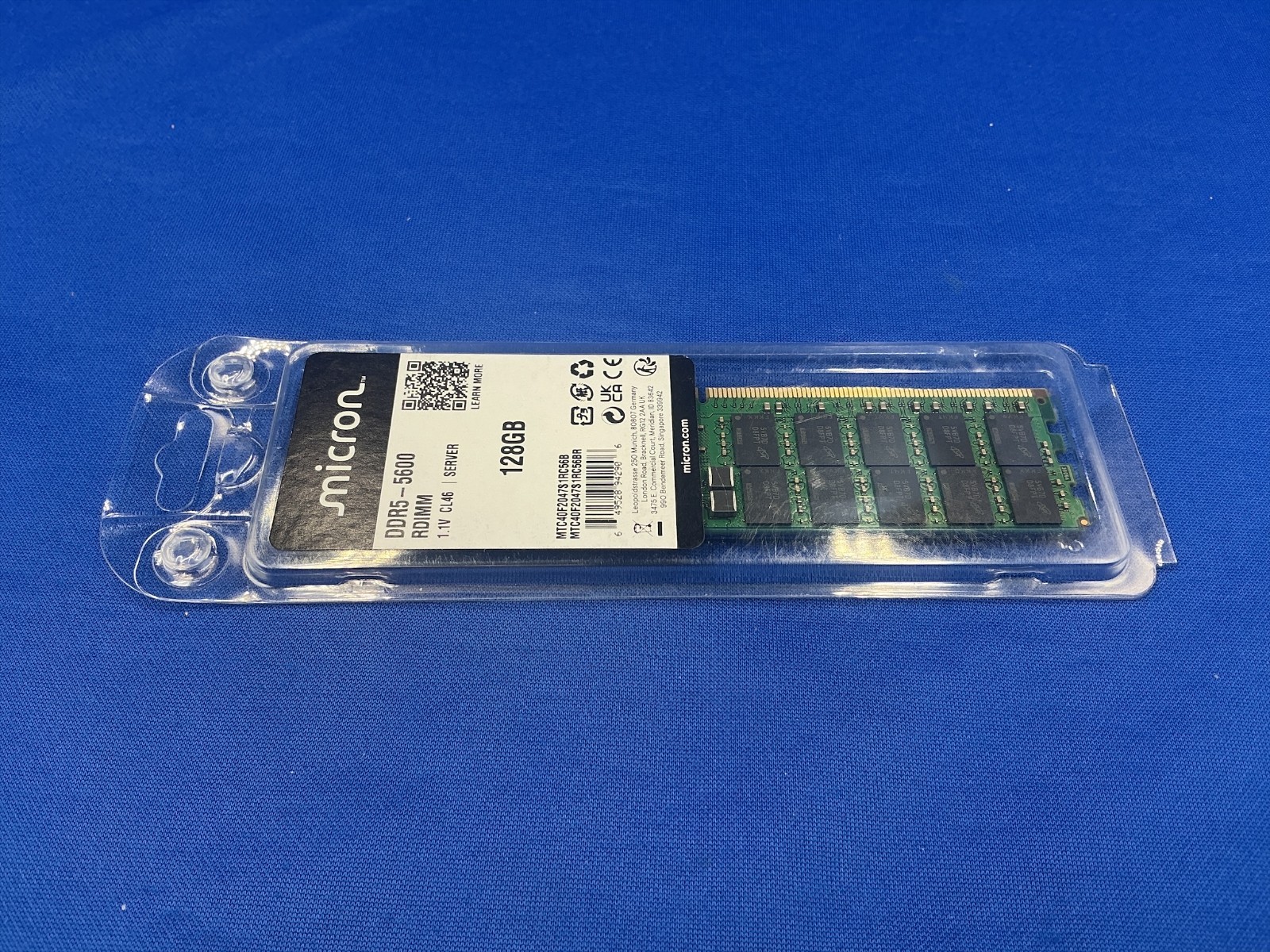 MTC40F2047S1RC56BB2 MICRON 128GB (1X128GB) 2RX4 PC5-5600B RDIMM MEMORY