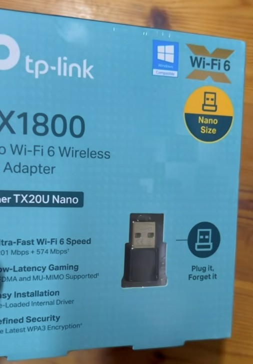 TP-Link AX1800 Wi-Fi 6 Archer TX20U Nano 2.4G/5G Dual-Band Wireless USB Adapter