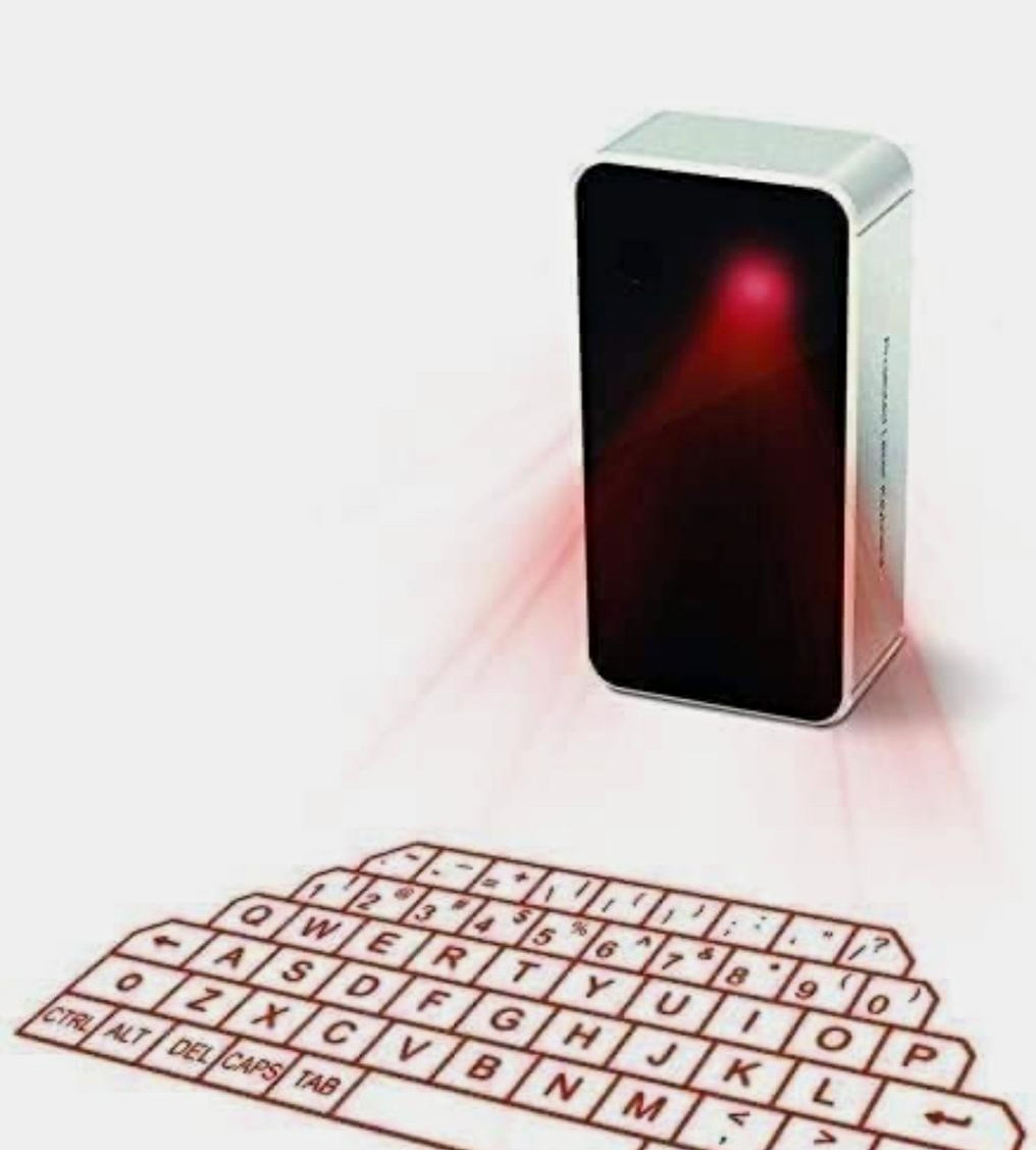 Laser Projection Keyboard Bluetooth Rechargeable, Black