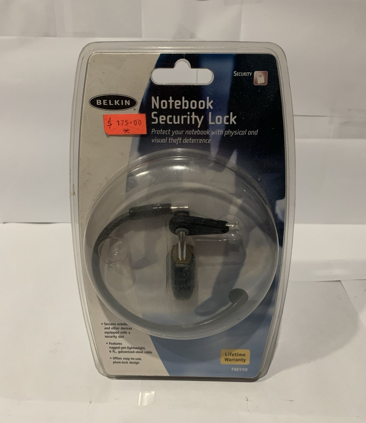Belkin Notebook Security Cable Lock Kit Key Lock 6 ft (F8E550)