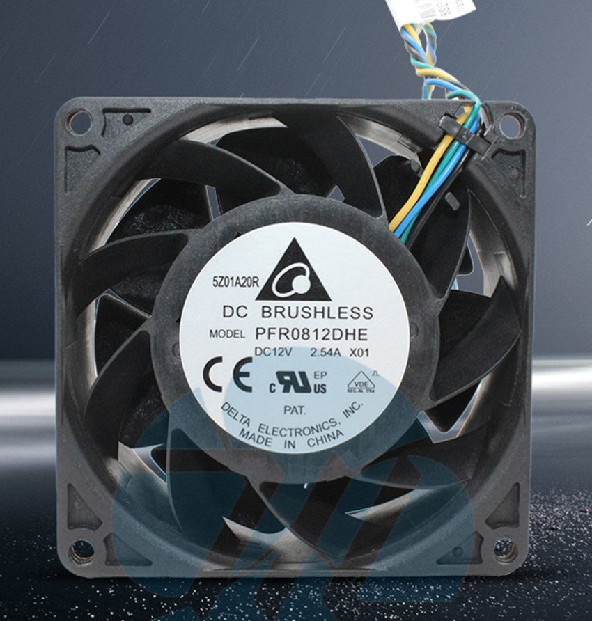 Delta PFR0812DHE 8038 12V 2.54A 4-wire PWM 8cm Power Supply Violence Server Fan