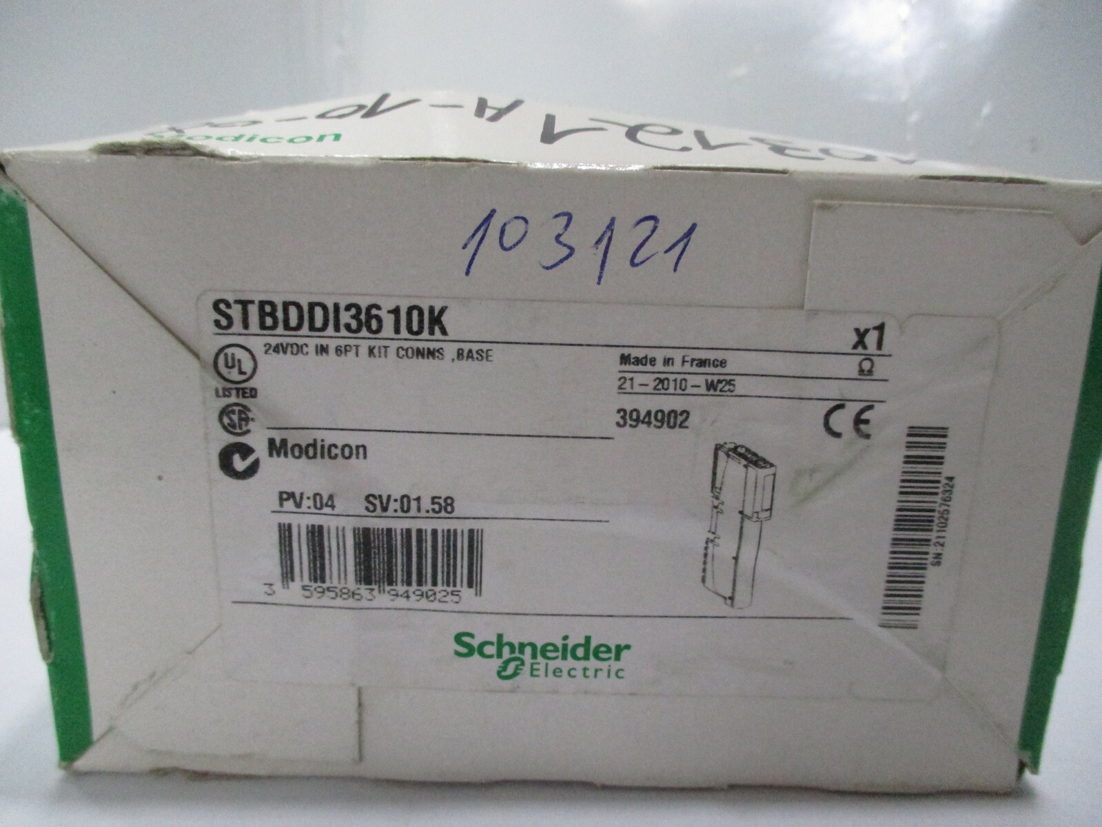  Schneider Modicon STBDDI3610K DDI3610 digital input kit STB 24V DC