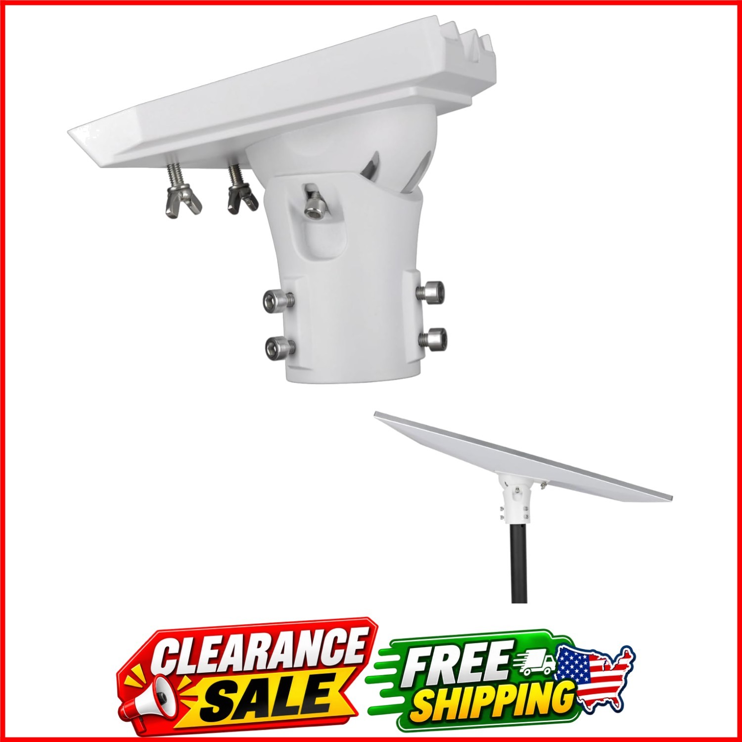 Pipe Adapter Wall Pole Mount for Starlink Standard 4/4X/Gen3,White