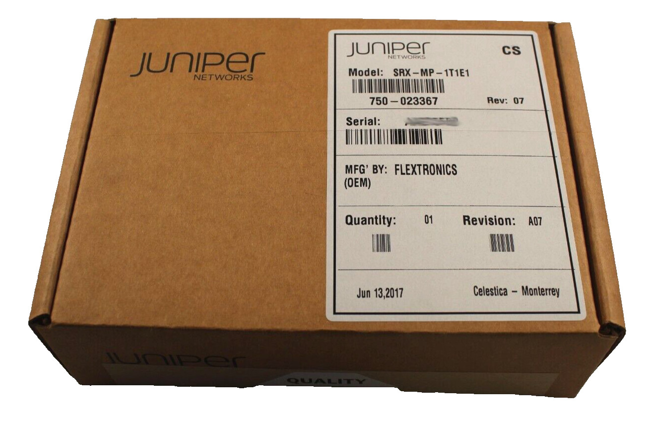 NEW Juniper Networks 710-023366 T1 IF (Black) 1-port Expansion Card