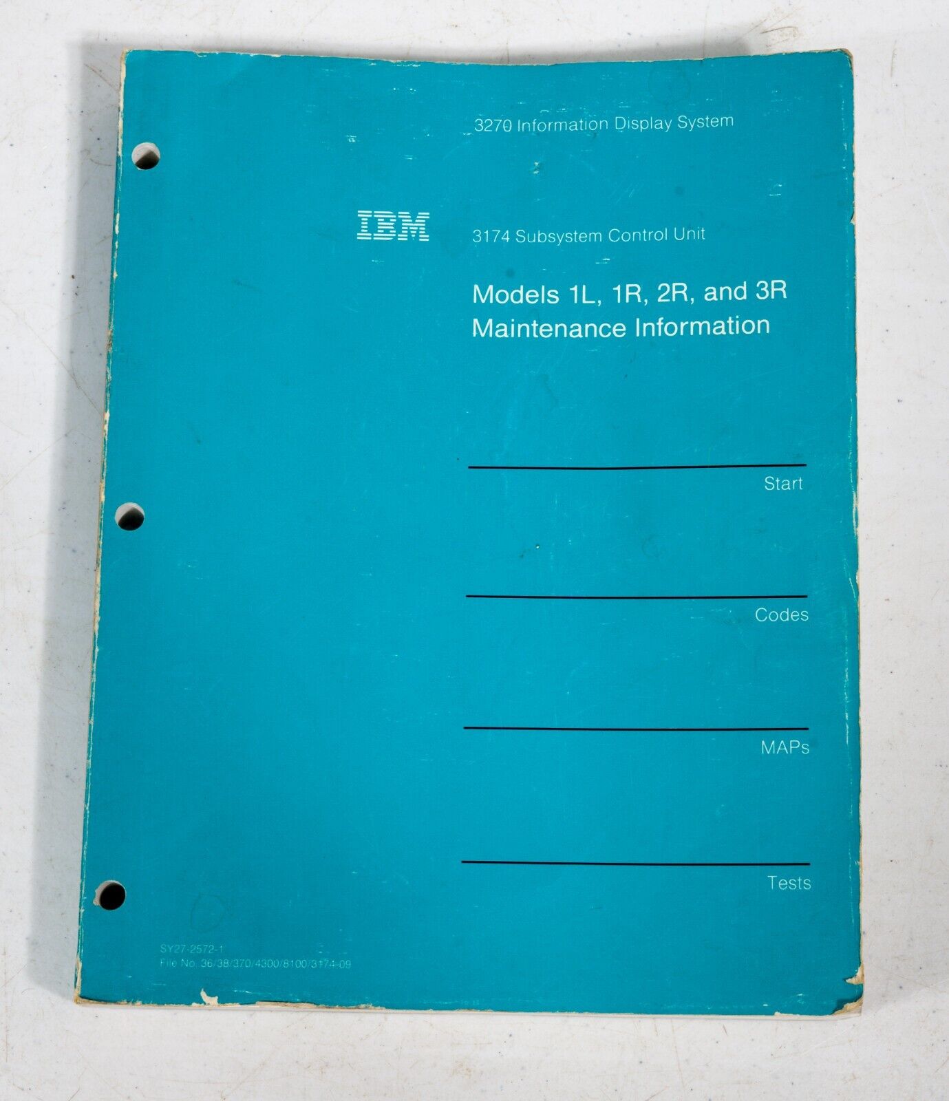 Vintage IBM 3174 Subsystem Control Unit 1L 2R Maintenance Information ST533B09
