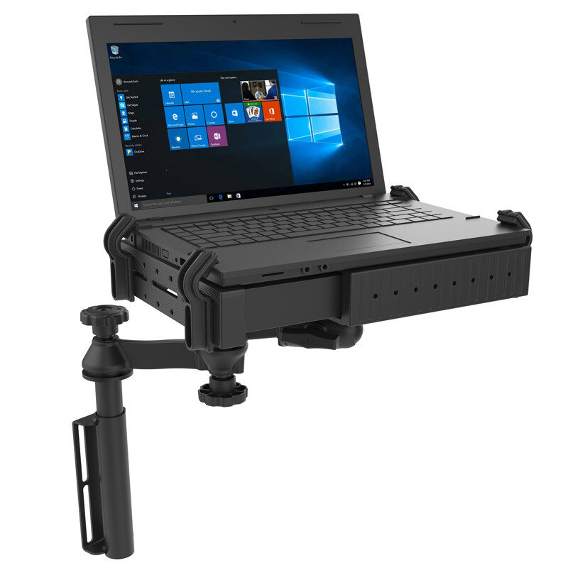 RAM Universal Vertical Drill-Down Laptop Mount, for Engine House, Seat Base, etc