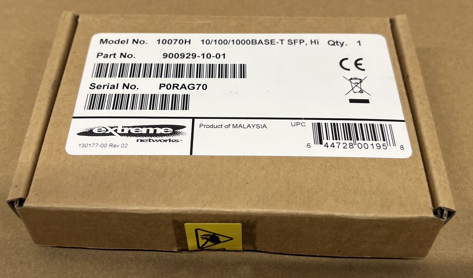 Extreme networks 10/100/1000Base-T SFP 10070H NEW Original