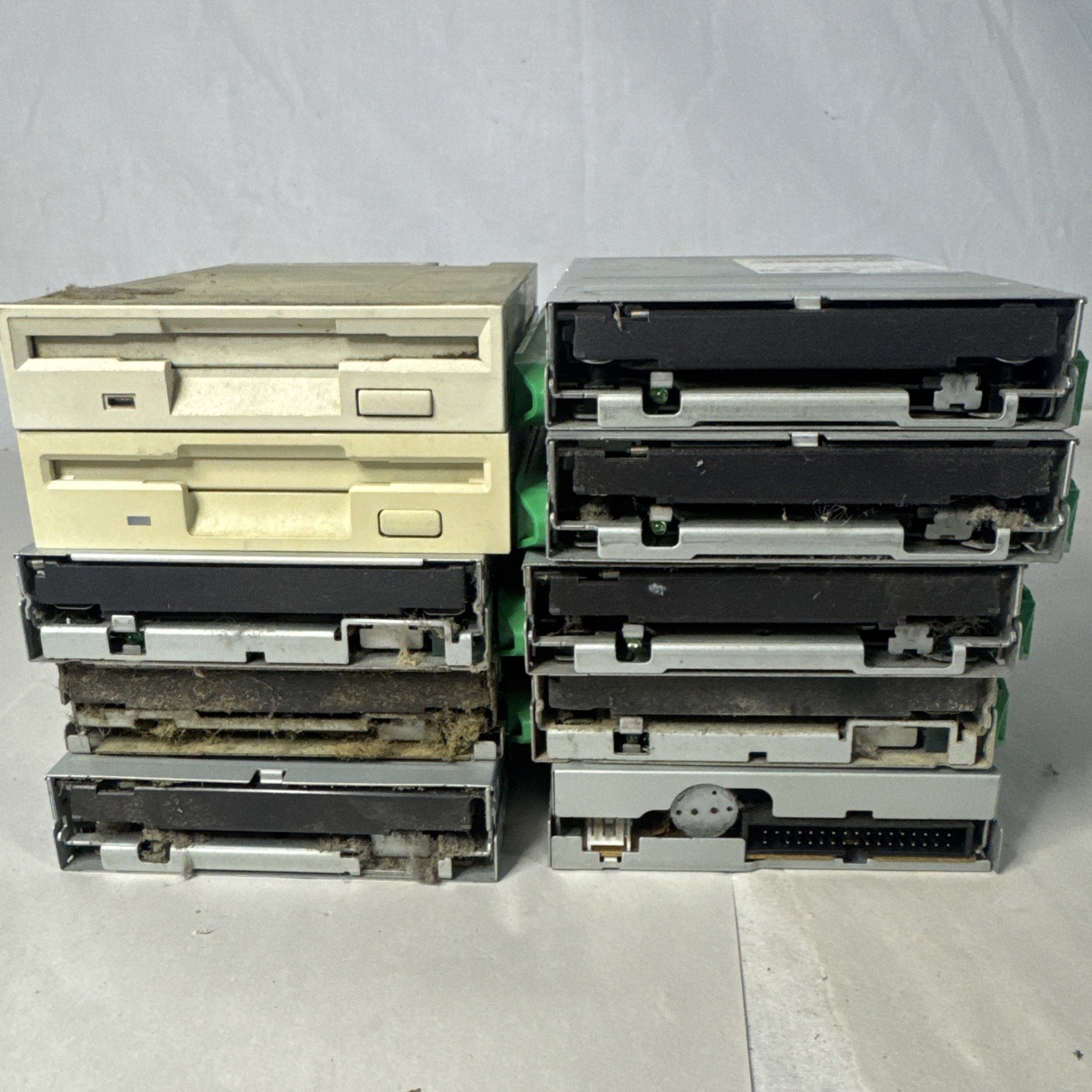 LOT of 10 VINTAGE FLOPPY DISK DRIVES NEC SONY CITIZEN SAMSUNG