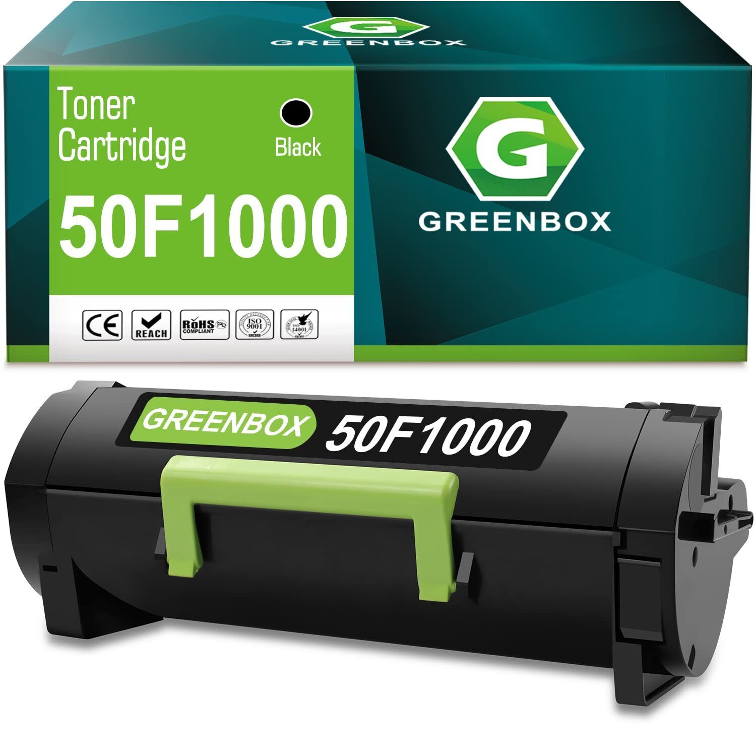 GREENBOX 50F1000 Black Toner Cartridge for Lexmark 500G 501 50F1000 50F000G T...