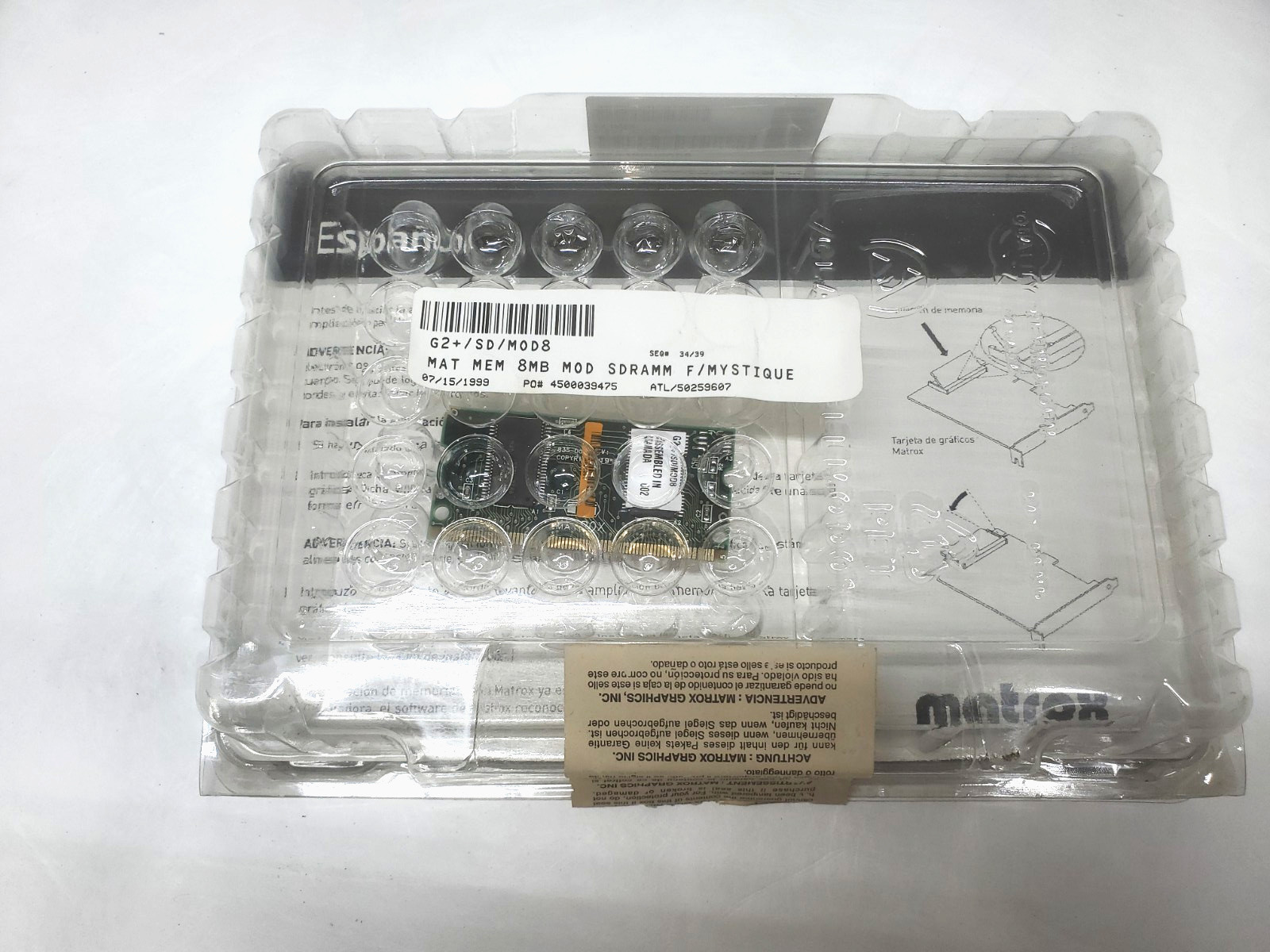 G2+/SD/MOD8 MG06770 8MB RAM for Matrox G200 Millennium Mystique Marvel G200-TV