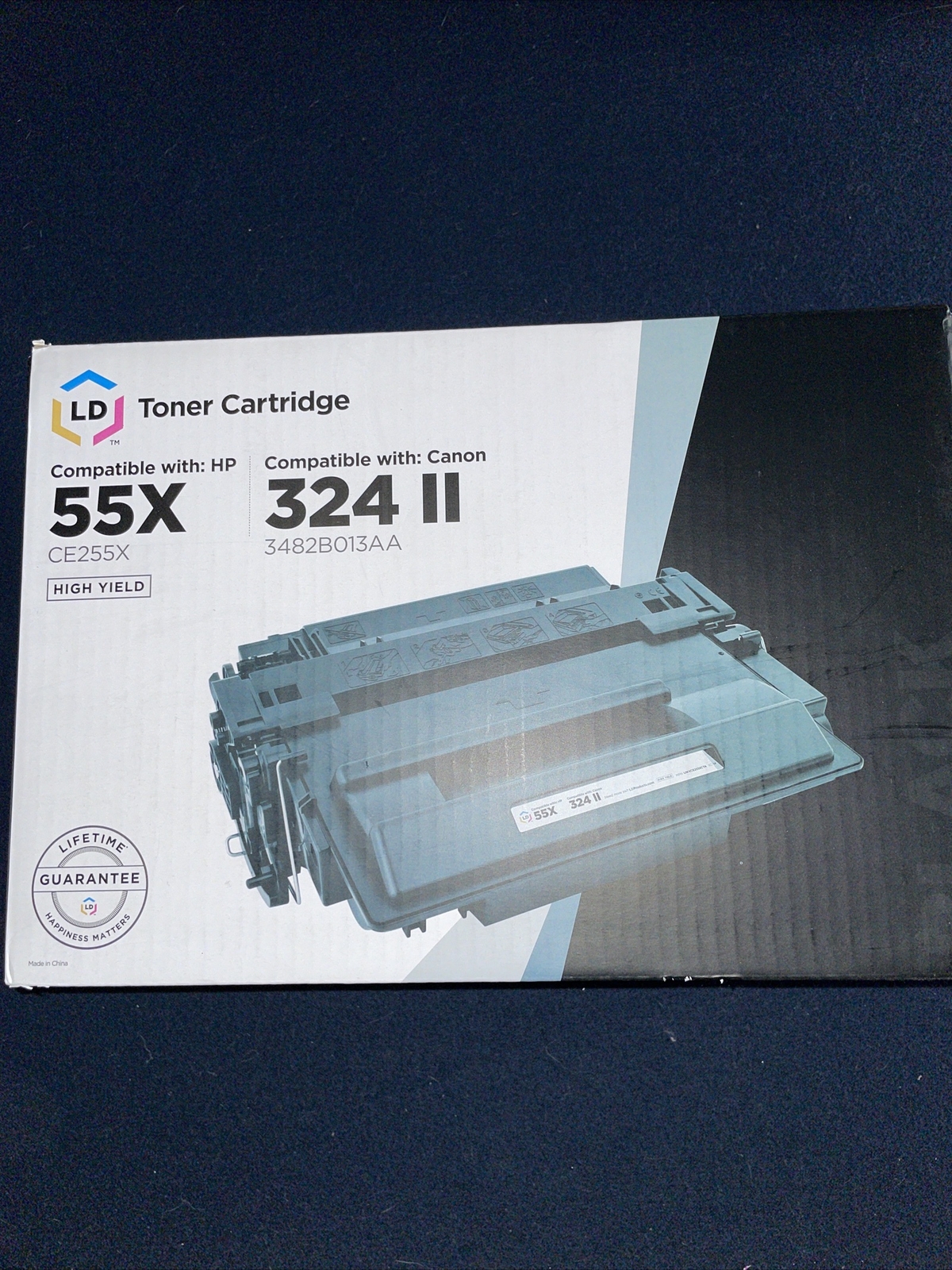 LD Toner Cartridge For HP 55X Canon 324 II Black Sealed High Yield 