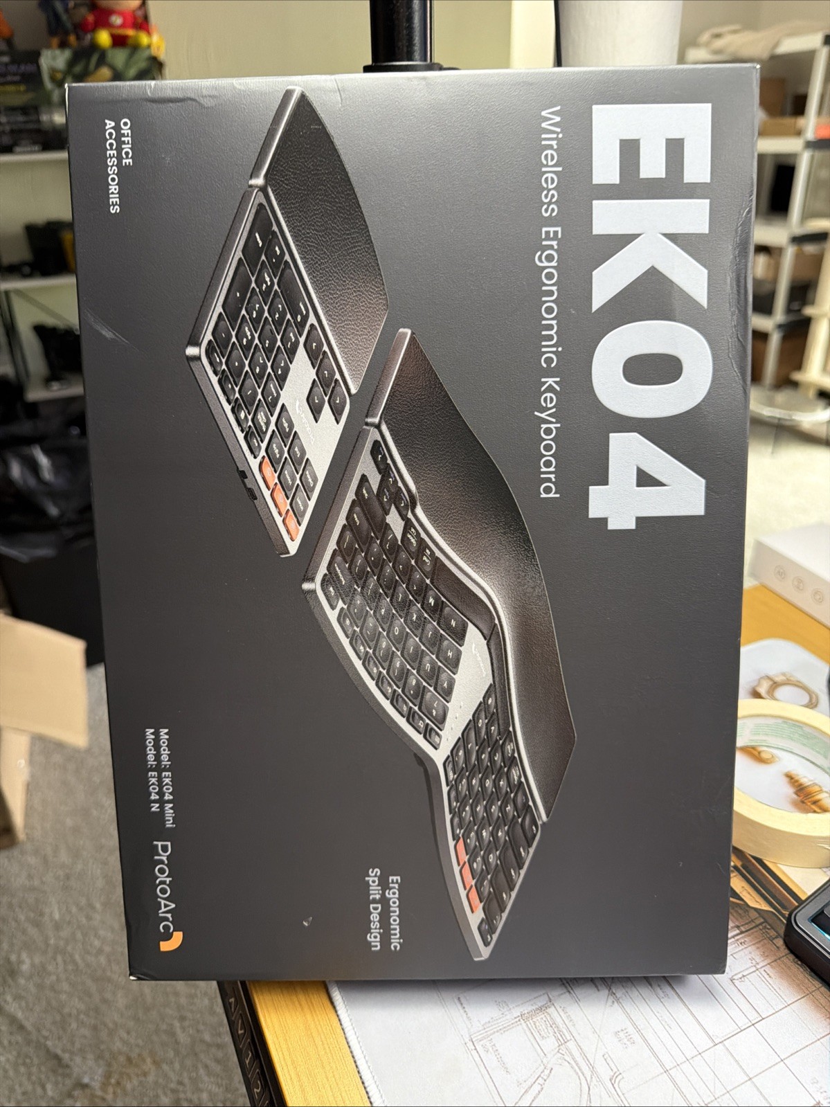 ProtoArc Bluetooth Ergonomic Keyboard, EK04  Compact Ergo Split Keyboard
