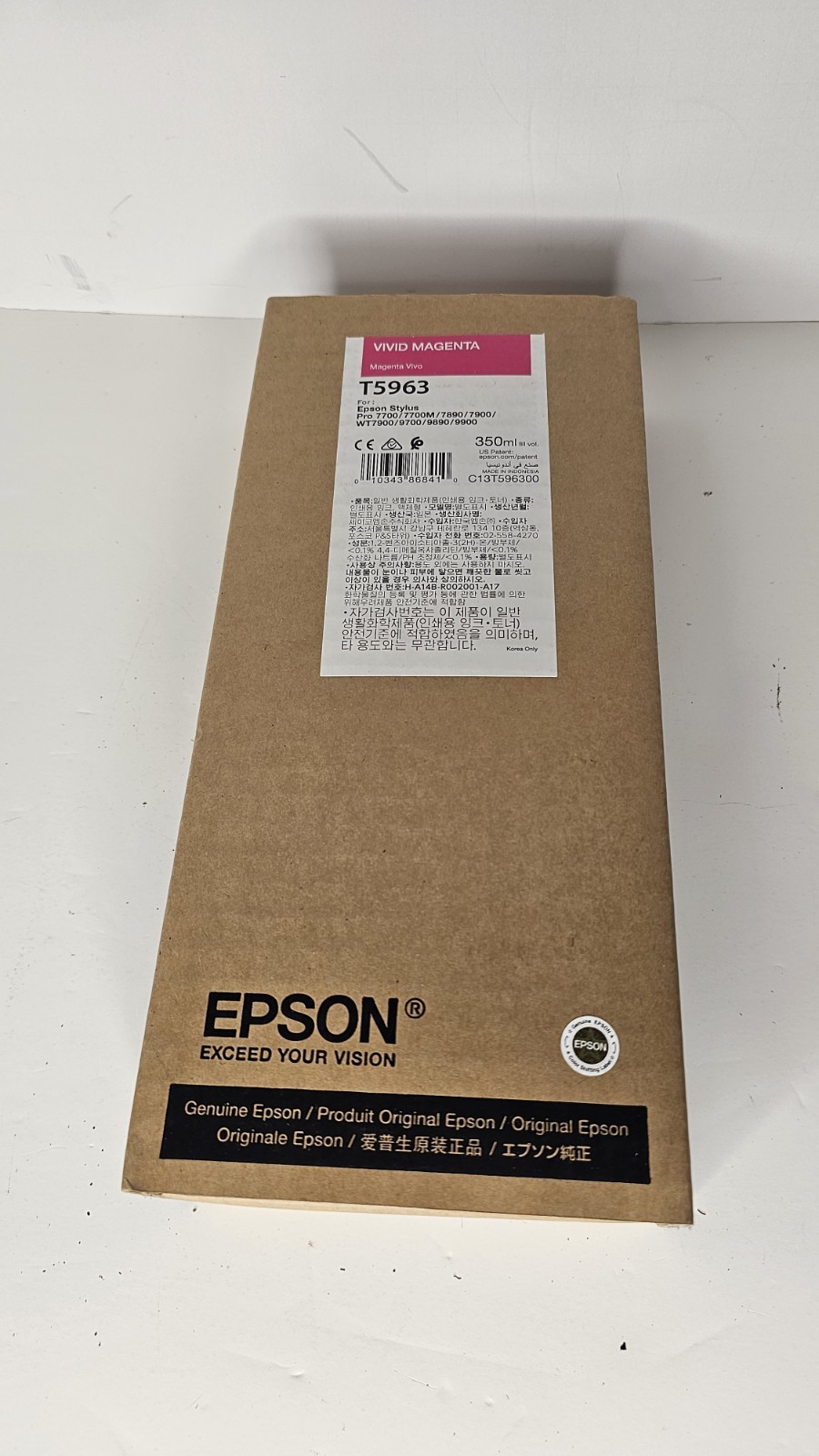 Genuine Epson T5963 Vivid Magen Ink Cartridge Stylus Pro 7890 7900 EXP 2019-2021