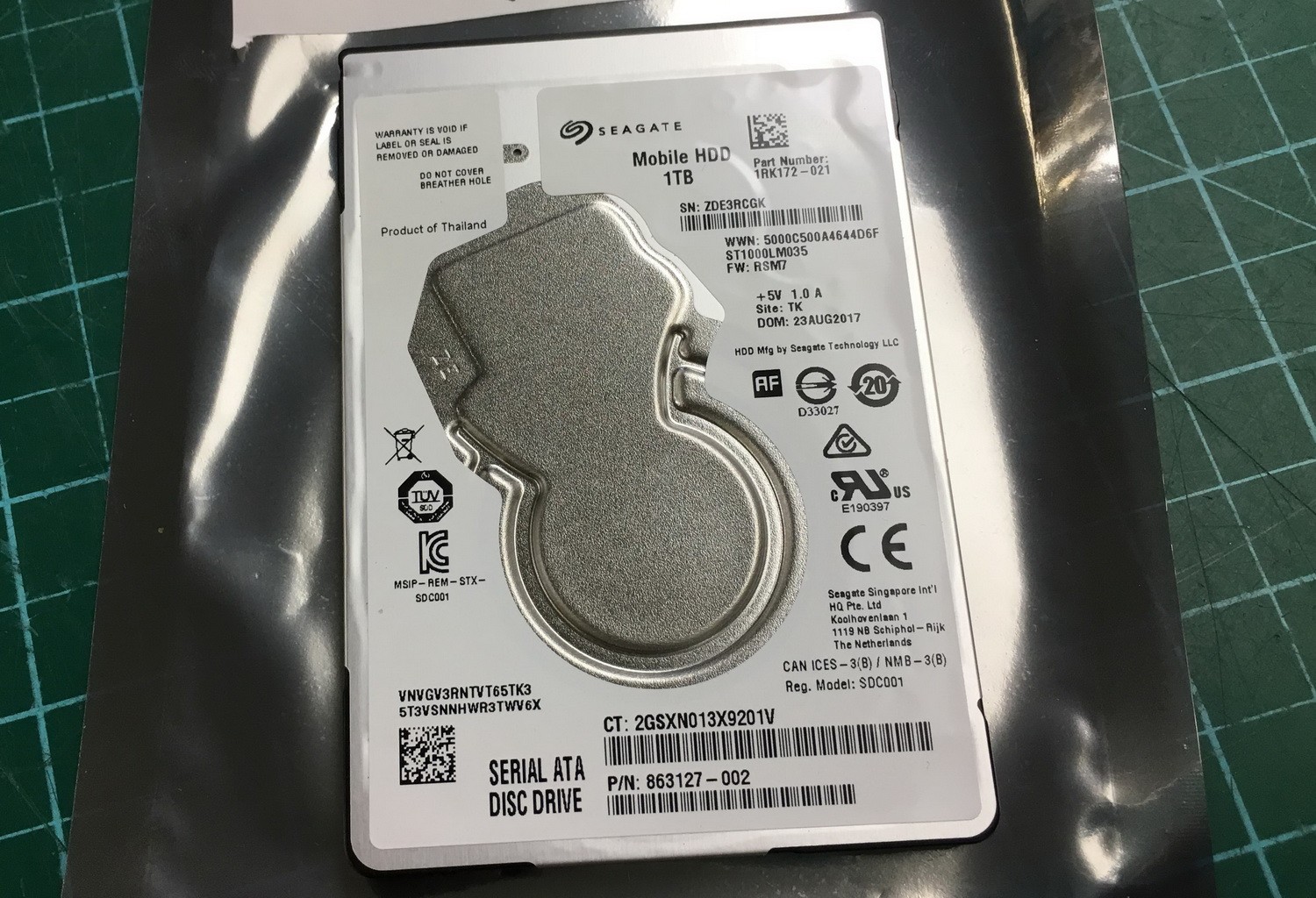 SEAGATE Mobile 1Tb 2.5 HDD HARD DRIVE 1RK172-021 ST1000LM035 863127-002 5400rpm
