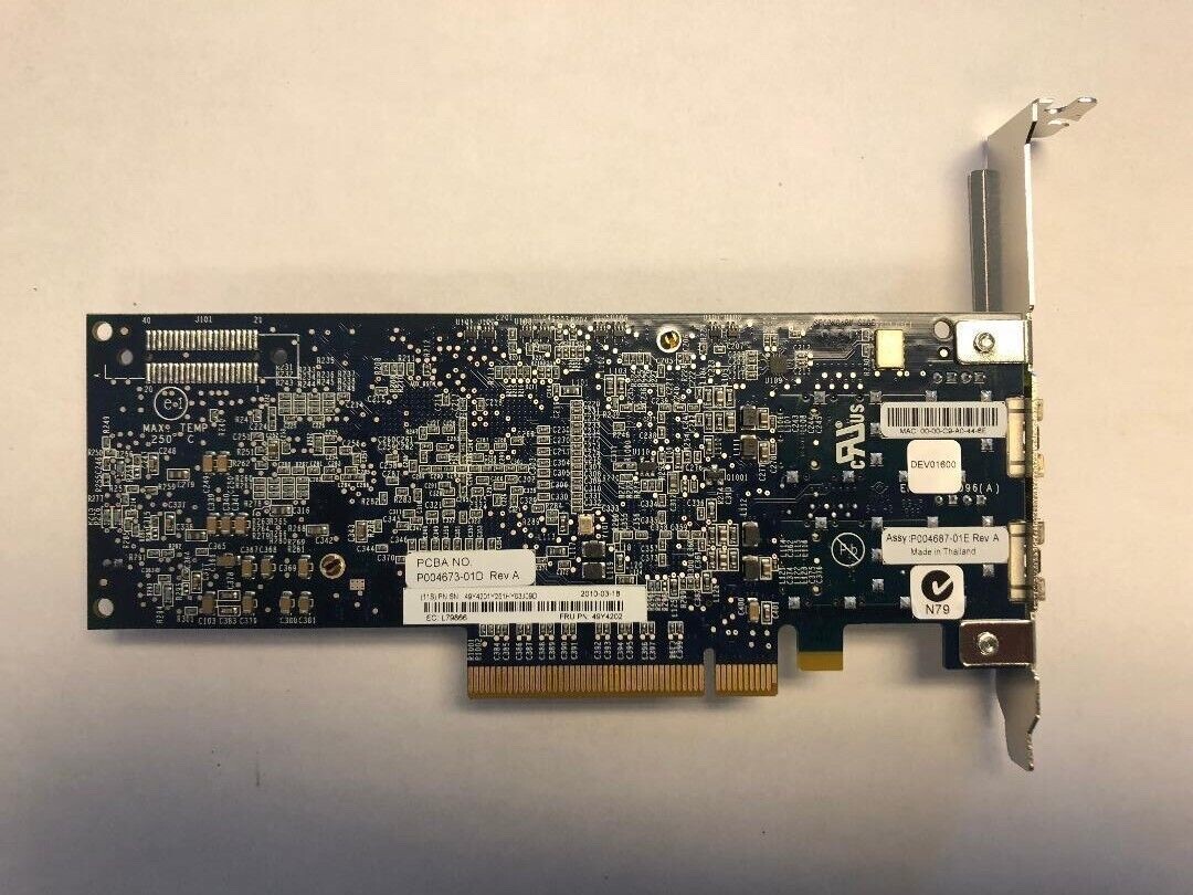 8xEMULEX IBM 49Y4202 Integrated Virtual Fabric Adapter 10Gb SFP+SFP PCIe Adapter